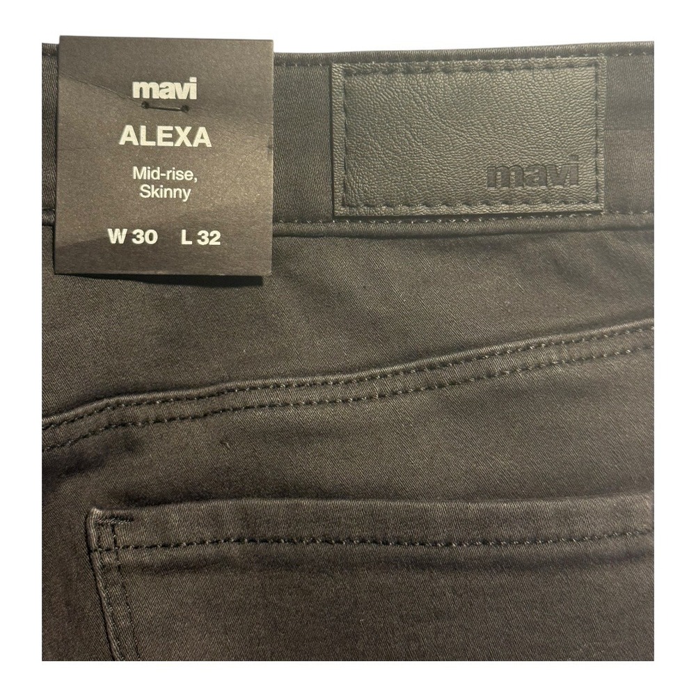 Mavi Alexa Mid-Rise Skinny Jeans Dark Wash Stretch Denim Size 10 W30 L32 - Picture 3 of 8